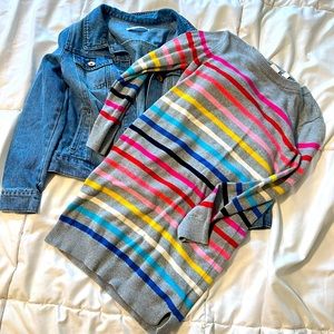 Gap sweater dress (L) & Jean Jacket (size 10)